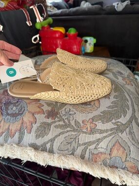a new day Woven Slip-On Mules in Tan